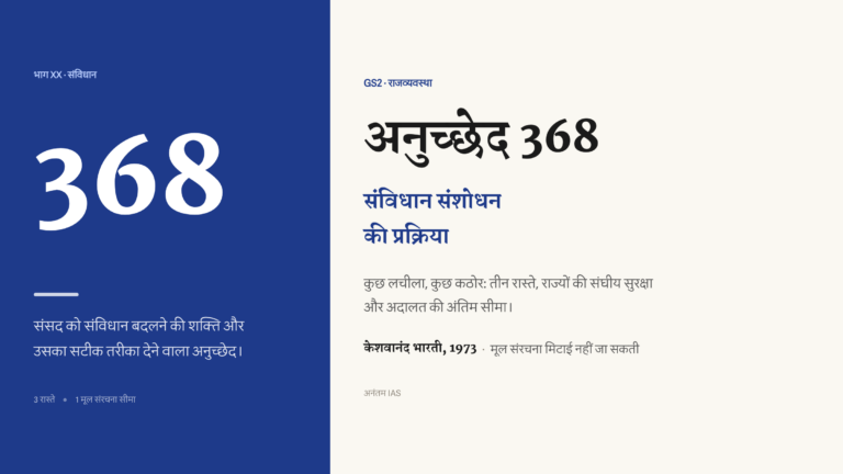 अनुच्छेद 368, संशोधन के तीन रास्ते और केशवानंद भारती की मूल संरचना सीमा