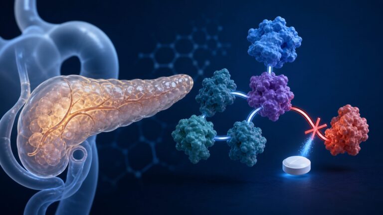 Conceptual pancreatic tissue model with a blocked RAS signalling pathway