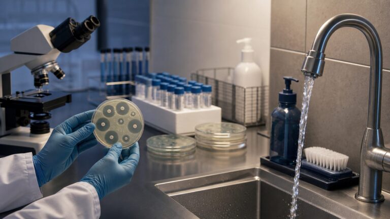 Laboratory susceptibility testing beside safe-water and handwashing facilities