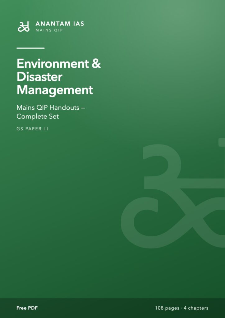environment disaster management mains qip handouts cover