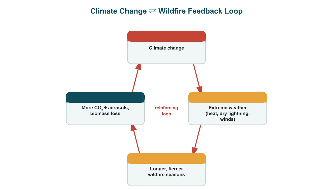 Forest Fires (3 of 3) — diagram from the Anantam IAS Mains QIP handout