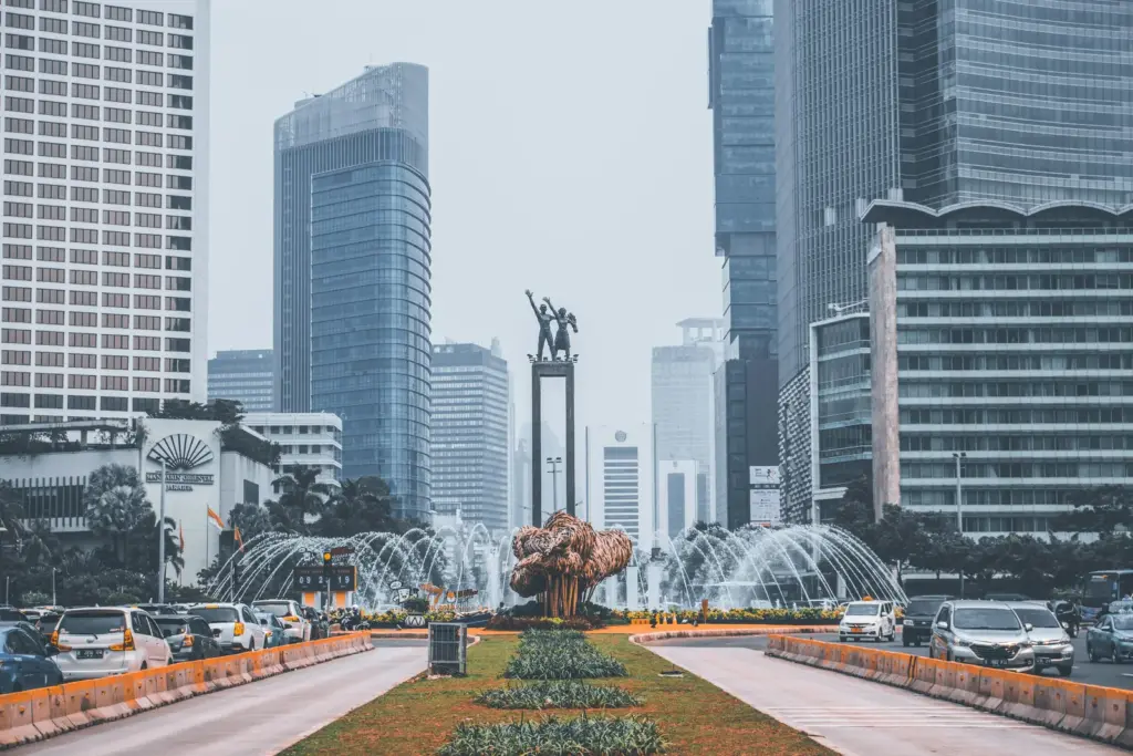 The Jakarta waterfront and port