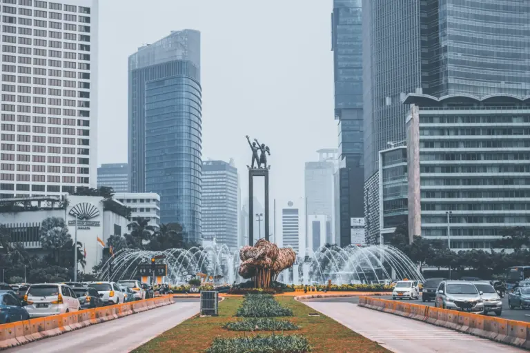 The Jakarta waterfront and port