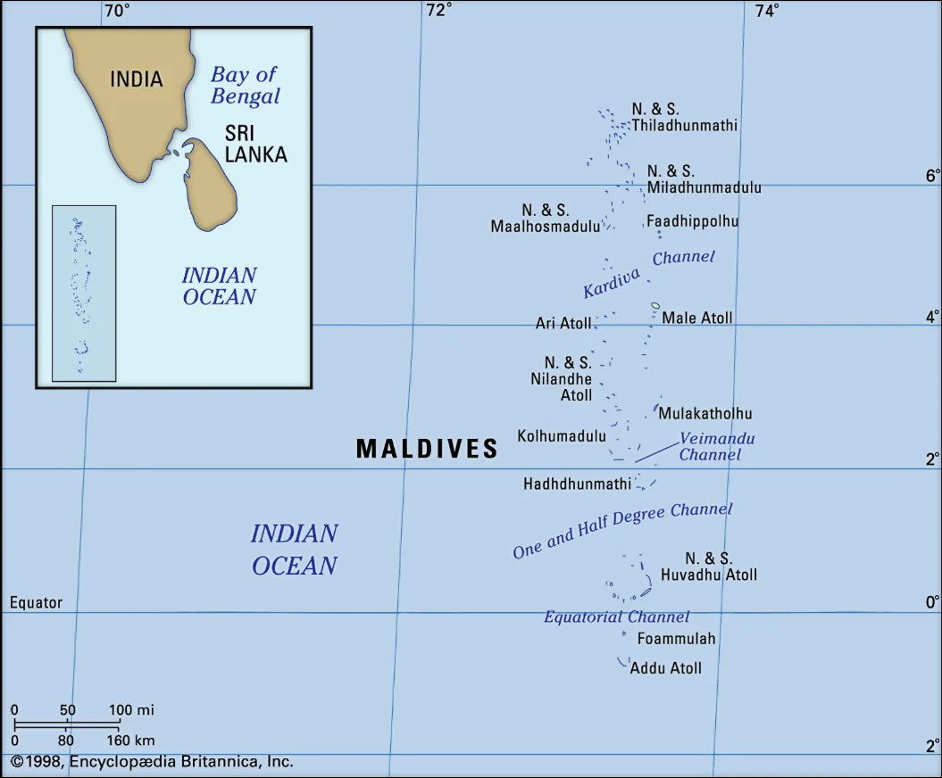 India-Maldives — diagram from the Anantam IAS Mains QIP handout