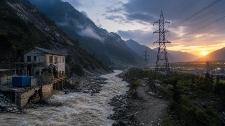 Flood-affected Nepalese hydropower station connected to a cross-border electricity grid