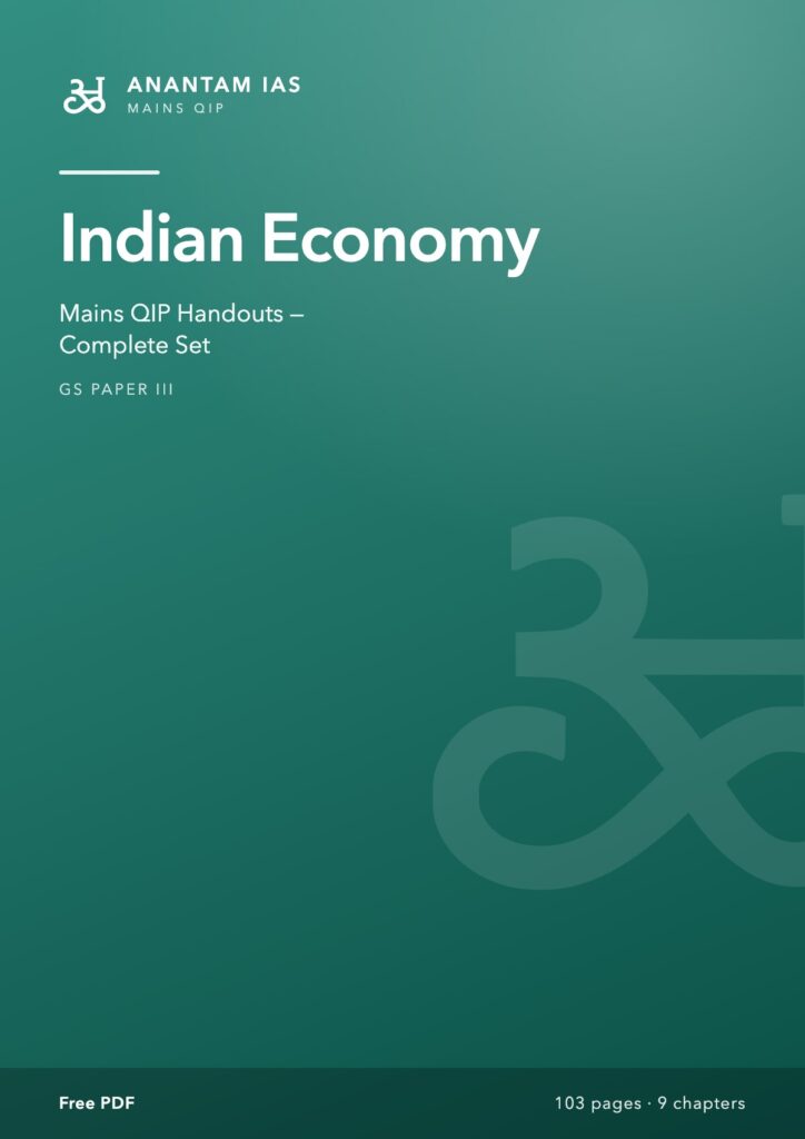 indian economy mains qip handouts cover