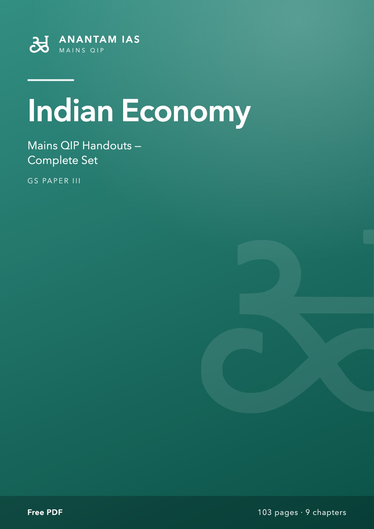 Indian Economy: Mains QIP Handouts (Complete Set)