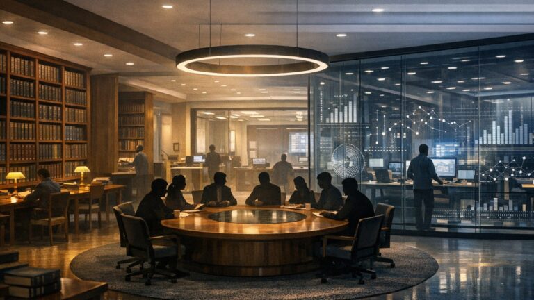 Statistical research institute combining archival scholarship, a modern data laboratory and a shared governance table