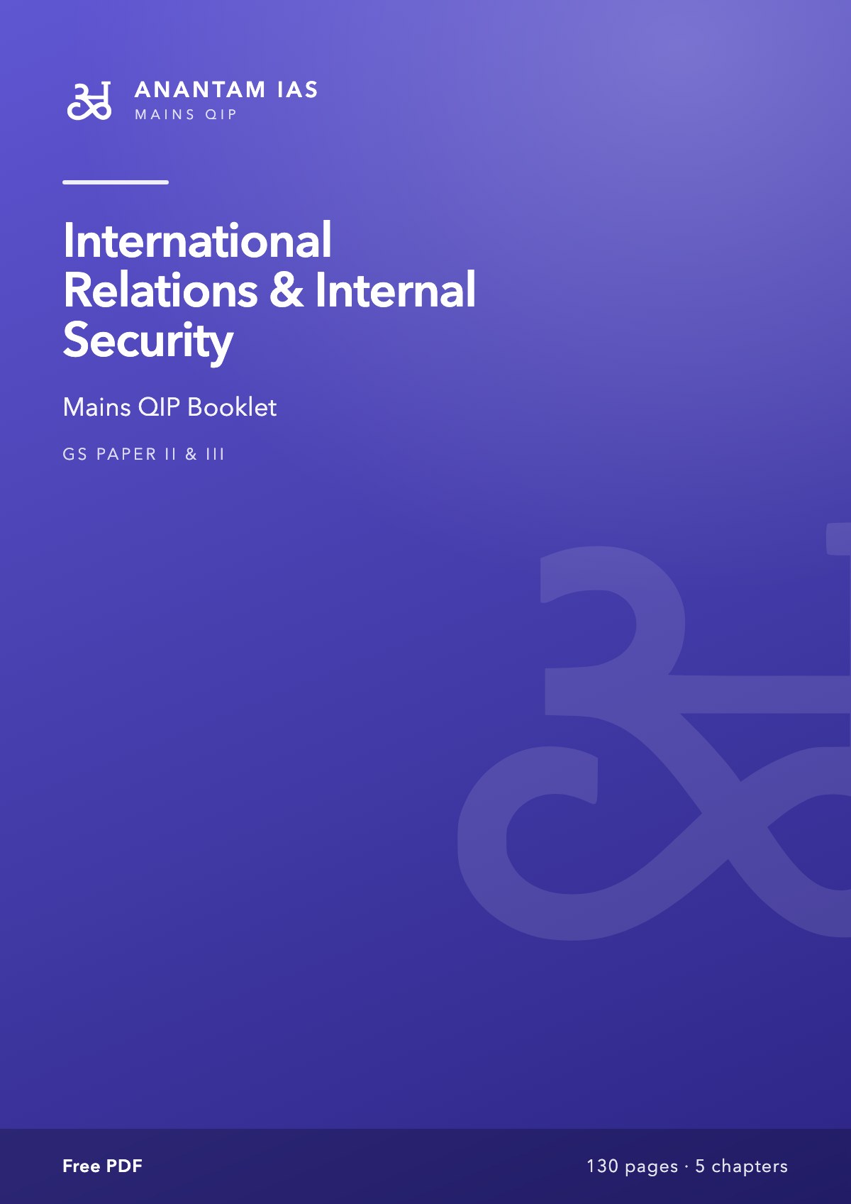 International Relations & Internal Security: Mains QIP Booklet