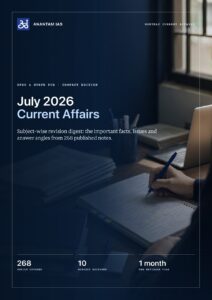 Indian civil services aspirant annotating July 2026 current affairs notes