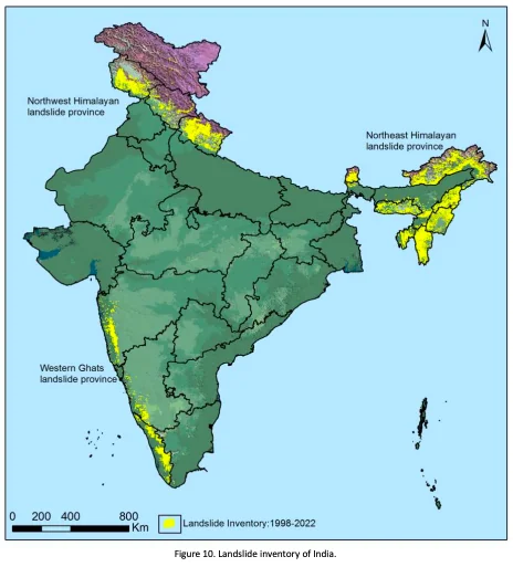 Landslides (2 of 2) — diagram from the Anantam IAS Mains QIP handout