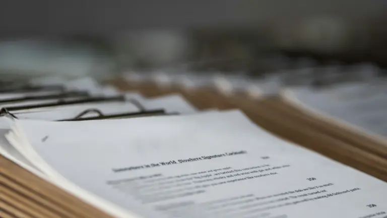 A stack of draft legislation on a chamber desk