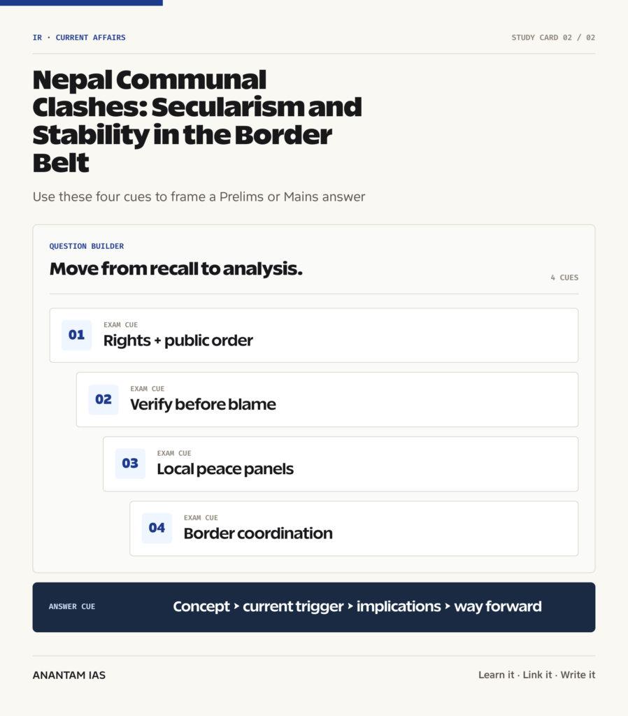 Nepal Communal Clashes: Secularism and Stability in the Border Belt revision visual