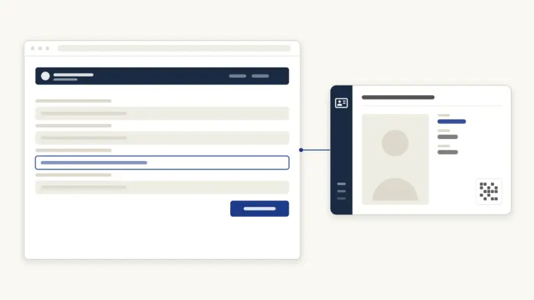 The application form with the focused field, and the PAN card it issues