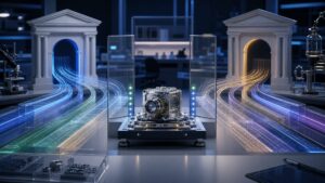 Deep-technology prototype passing through layered finance and governance checkpoints