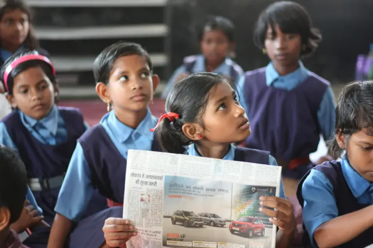 Students at work in an Indian classroom