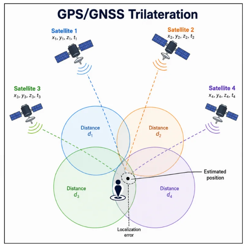 Satellite-Based Navigation System — diagram from the Anantam IAS Mains QIP handout