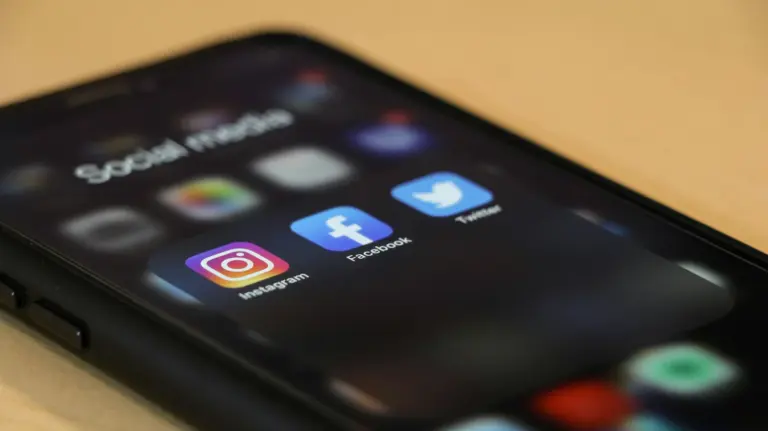 Social apps open on a smartphone screen