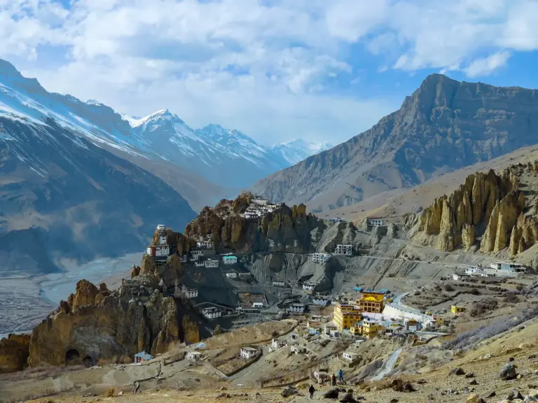 A monastery above the barren ridges of Spiti valley