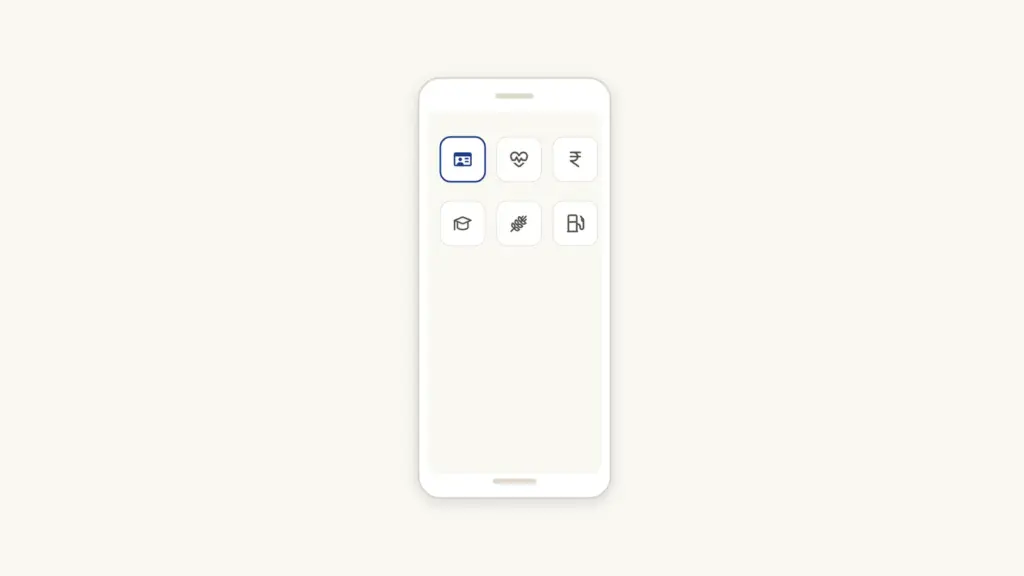 The handset service grid with the services that actually complete marked live