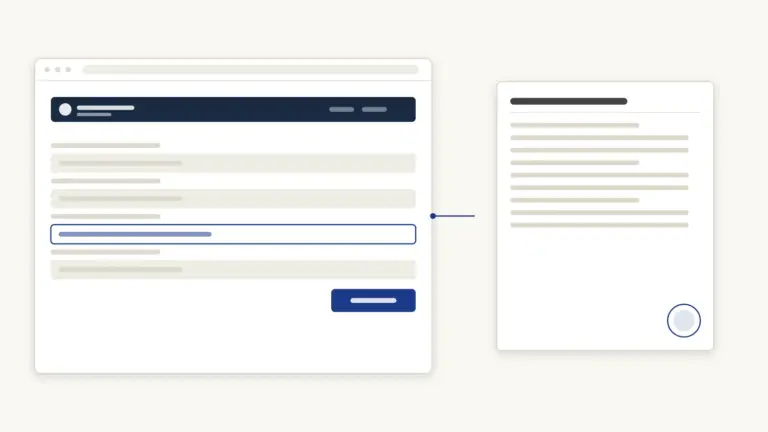 The registration form with the focused field, and the sanction status sheet it produces
