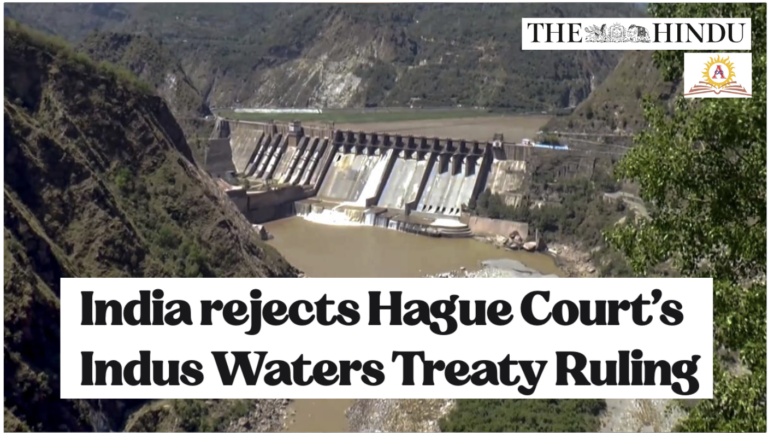 India rejects Hague Court’s Indus Waters Treaty Ruling