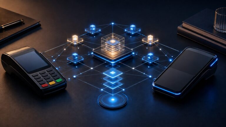 Conceptual cross-border payment network linking separate domestic payment systems