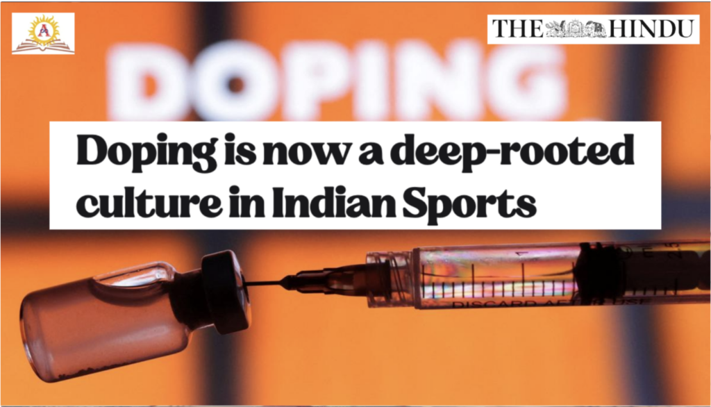 Doping is now a deep-rooted culture in Indian Sports