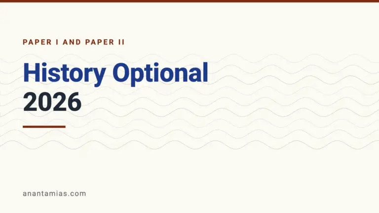 UPSC History optional question paper 2026, Paper I and Paper II