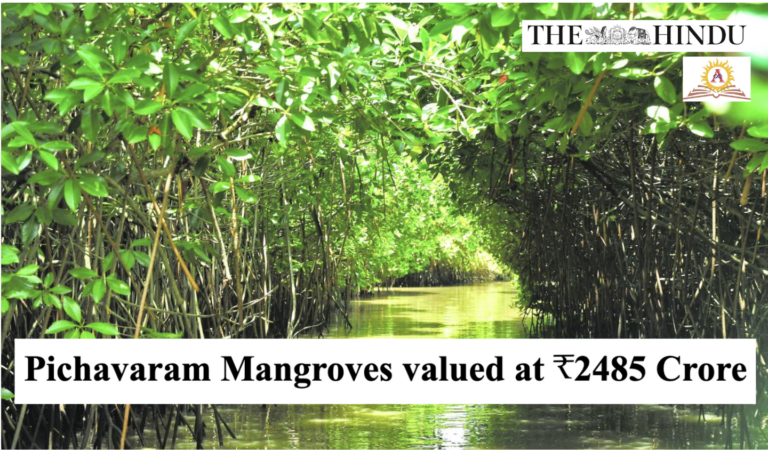 Pichavaram Mangroves valued at ₹2485 Crore