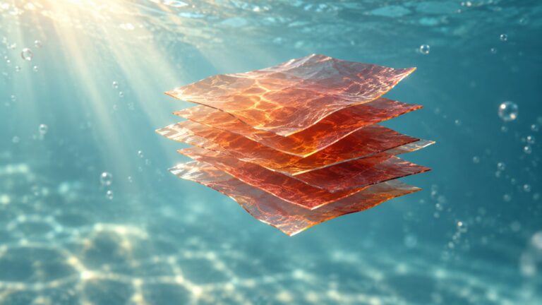 Conceptual organic nanosheets suspended in water under sunlight