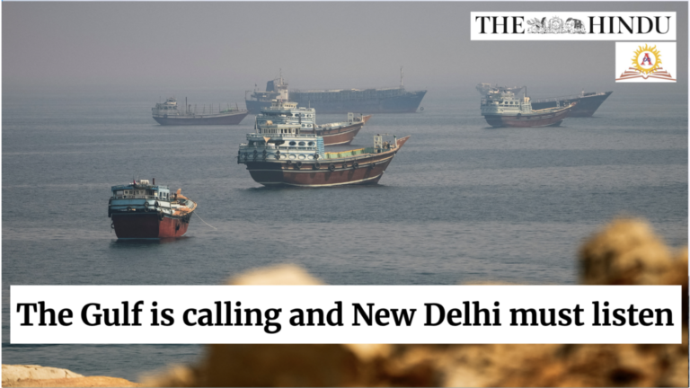 The Gulf is calling and New Delhi must listen