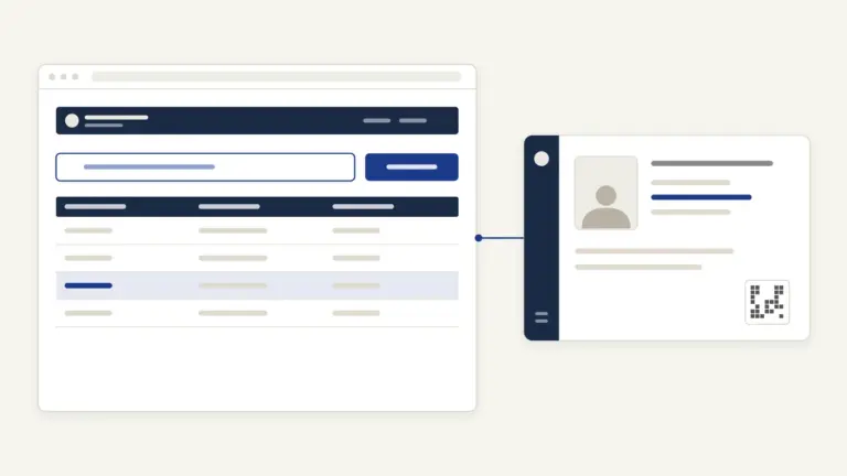 Illustration of the Swavlamban portal linked to a UDID card with a photo and QR code