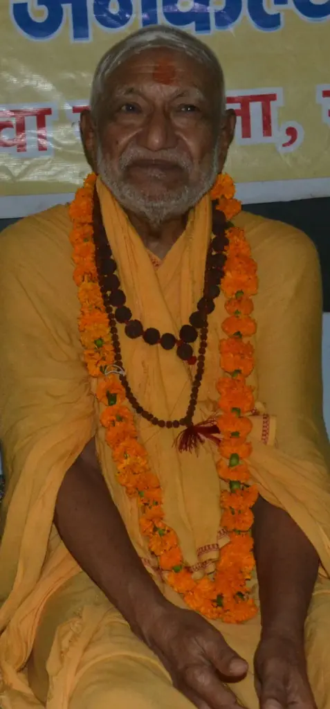 Portrait photograph of environmental engineer G. D. Agrawal, later known as Swami Sanand, taken in 2011.