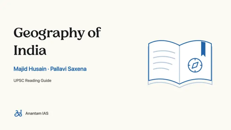 Geography of India - Majid Husain · Pallavi Saxena; UPSC reading guide